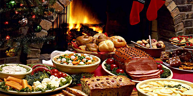 Украшение стола к Новому 2019 году